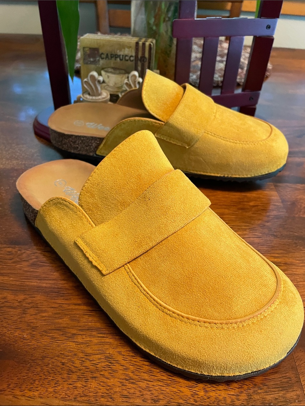 WEEBOO Suede Penny Loafers Women’s 8 Mustard Yellow